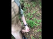 Preview 4 of Straight Hairy Stud Orgasms In Forest