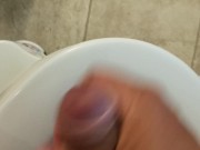 Preview 2 of More jacking off in the bathroom....great cumshot