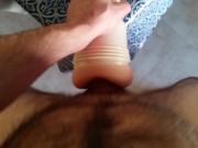 Preview 2 of Verbal Guy Fucks A Fleshlight Asshole And Cums Hard