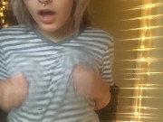 Preview 5 of 19 yo emo tease (before boob job!)