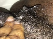 Preview 2 of Fetish Extremely Hairy Creamy Ebony Pussy