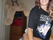 Preview 5 of Spanish amateur anal while she's watching Star Wars - MadeInCanarias