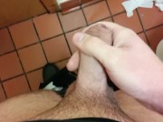 Preview 1 of HUGE Messy Cumshot In Public Toilet - SlugsOfCumGuy