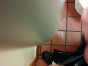 Preview 6 of HUGE Messy Cumshot In Public Toilet - SlugsOfCumGuy
