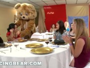 Preview 1 of DANCING BEAR - CFNM Party Featuring Big Dick Male Strippers And Horny Girls