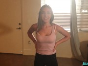 Preview 2 of Real Model Valentina Personal Training Shoot Turns Into Face Fucking
