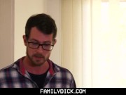 Preview 1 of FamilyDick - Handsome stepdaddy Joins Threesome
