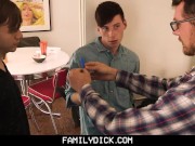 Preview 3 of FamilyDick - Handsome stepdaddy Joins Threesome