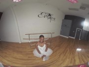 Preview 1 of VRBangers.com-Sexy Ebony Ballerina gets her pussy stretched and fucked hard