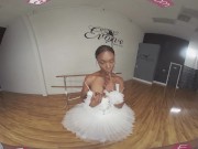 Preview 3 of VRBangers.com-Sexy Ebony Ballerina gets her pussy stretched and fucked hard