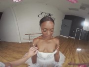 Preview 4 of VRBangers.com-Sexy Ebony Ballerina gets her pussy stretched and fucked hard