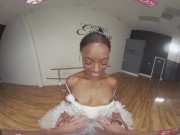 Preview 5 of VRBangers.com-Sexy Ebony Ballerina gets her pussy stretched and fucked hard