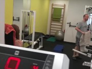 Preview 1 of HUNT4K. Man for money let stranger fuck his slutty girlfriend in gym