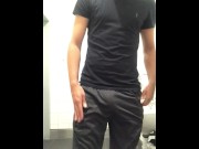 Preview 1 of Jerking Off at the Airport Toilet