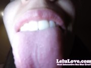 Preview 2 of Playful Giantess in Pigtails plays with you during mouth closeups