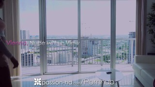 PASSION-HD Fantasy balcony tease before big dick POUNDING