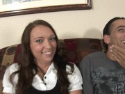 Preview 5 of Hot Schoogirl Teen Slut Harley Stevens Fucks Boyfriend On Camera For Money