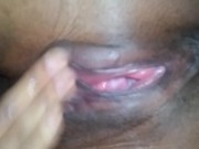 Preview 1 of Step father watches Ebony pussy creams wet major leakage covid 19