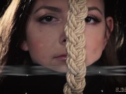 Preview 1 of teen mouth fucked while tied up in first time bondage