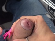 Preview 6 of Uber waiting station,blowjob in my car plus cum eating