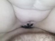 Preview 1 of quick pierced pussy creampie