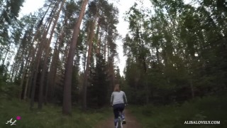 I Sucked My Friend's Dick on a Bike Ride in the Forest and He Cum in My Mouth