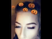 Preview 2 of Amelia Skye sucks and fucks doggy on Snapchat
