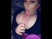 Preview 3 of Amelia Skye sucks and fucks doggy on Snapchat