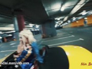 Preview 4 of Public fuck with horny Harley Quinn. Halloween