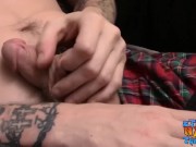 Preview 2 of Inked perv Blinx tugs cock before dripping jizz