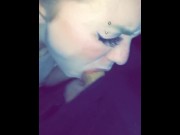 Preview 5 of 19 year old blonde ex girlfriend gagging on my fatt cock