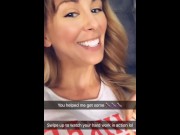 Preview 5 of MILF fucks stepsons best friend live on Snapchat