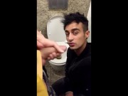 Preview 5 of Someone came, but at the second time he finally swallows PUBLIC TOILET