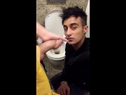 Preview 6 of Someone came, but at the second time he finally swallows PUBLIC TOILET