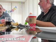 Preview 2 of BANGBROS - Old Man Roger Is Turning 68, So We Got Him Barista Akira Shell