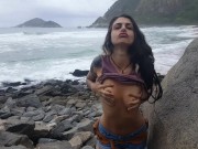 Preview 1 of Hot Teen Public Blowjob Cum Eating at Beach!