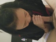 Preview 2 of Beautiful sexy Asian gives sensual blowjob