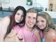 Preview 2 of 18videoz - Lovenia Lux - Sofi Goldfinger - Fuck-loving teens share cock