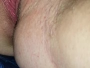 Preview 6 of Sneaking under the covers to eat a BBW pussy (up close)