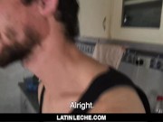 Preview 2 of LatinLeche - Cute Punk Slurps Two Straight Cocks For Cash