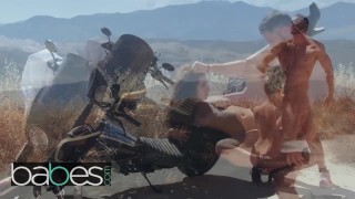 BABES - Hot biker runaway Ashley Adams gets faced fucked and pounded