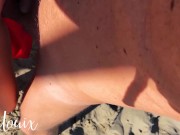 Preview 4 of Passionate couple fucks on Italian public beach - LenaLouix
