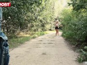 Preview 2 of LETSDOEIT - Casting Sex In The Forest with All Natural Czech Babe