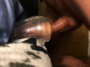 Preview 4 of Amateur Guy Moaning While Creampie Fleshlight - 4K