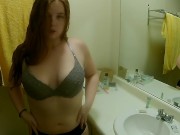 Preview 1 of Real Dirty Amateur Fucked & Humiliated to Pay Rent - Eat Cum Off Mirror