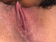 Preview 1 of Big clit: black Neighbour helped me with grossly and creampied me later