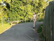 Preview 1 of Nude walk in the park