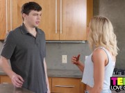 Preview 3 of TEEN ALLIE NICOLE SHOWS HER STEPBROTHER HOW TO CREAMPIE