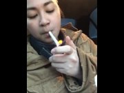 Preview 4 of Girl Smoking in a Car | MissDeeNicotine