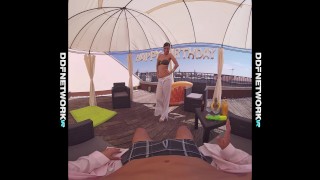 Absolutely hot cabana fantasies come true with VR model Vicky Love in POV